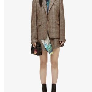 Loewe Black and Brown Houndstooth Mini Skirt